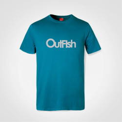 T-Shirt Outfish 100% Cotton Aqua