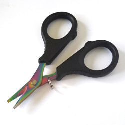 Braid Scissors Stainless Steel Titanium Coated Serrated Edge