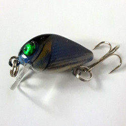 Micro Rap 2g Lipped Finesse Bass/Kurper Lures Blue/Black