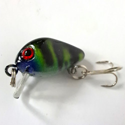 Micro Rap 2g Lipped Finesse Bass/Kurper Lures Blue/Green Stripey