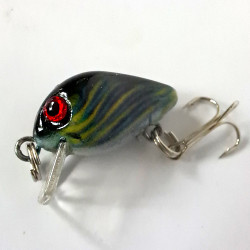 Micro Rap 2g Lipped Finesse Bass/Kurper Lures Blue/Green Wavy