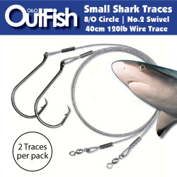 Shark Traces - Short 40cm Bite Traces 8/0 2pk Shark Traces - Short 40cm Bite Traces 8/0 2pk