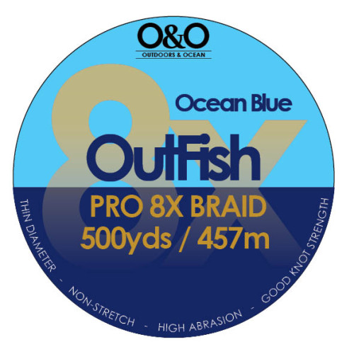 Outfish 8X PRO BRAID 30lb 500yds Ocean Blue