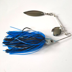 OUTFISH Spinner Bait Duel Blade Blue Black 10g