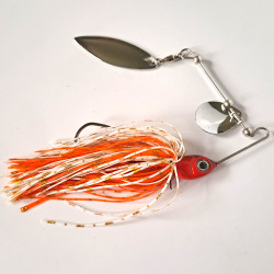 OUTFISH Spinner Bait Duel Blade Orange White 10g